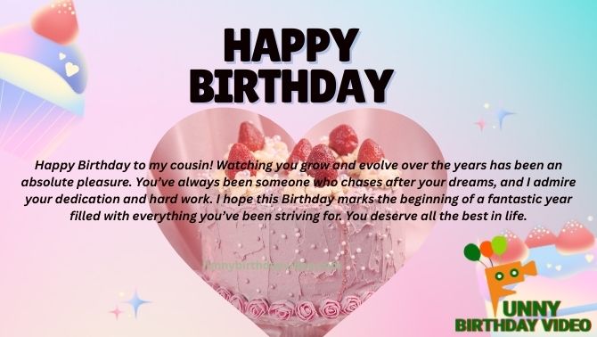 Happy Birthday Message for Cousin