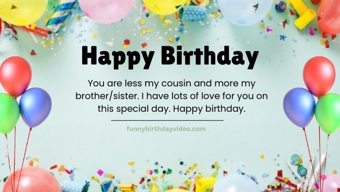 birthday message for cousin